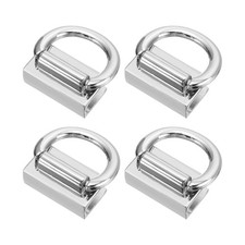 4Pcs Bag Side Clip Buckle Metal Purse Suspension Clasps Silver