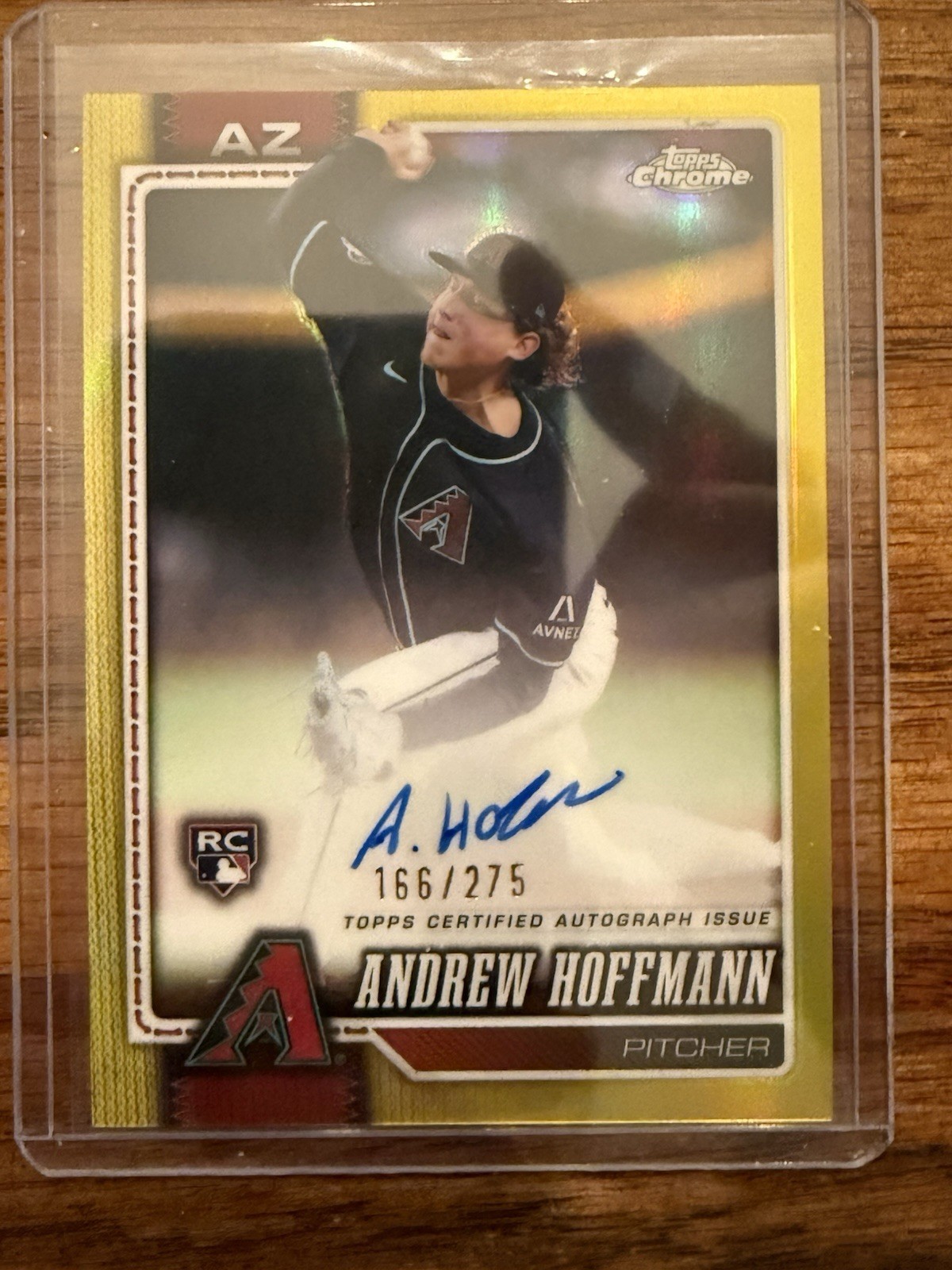 2026 Topps Chrome #RA-AH Andrew Hoffmann Rookie Auto Yellow Refractor #/275