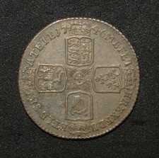GEORGE II. 1746 LIMA SIXPENCE. CHOICE