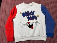 MENS USED STALL & DEAN KRAZY KATS COLOR BLOCK SWEATSHIRT SIZE XL