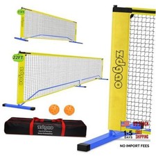 Portable Pickleball Net with Pickleballs 22FT + 11FT Pickleball Net Set Orange
