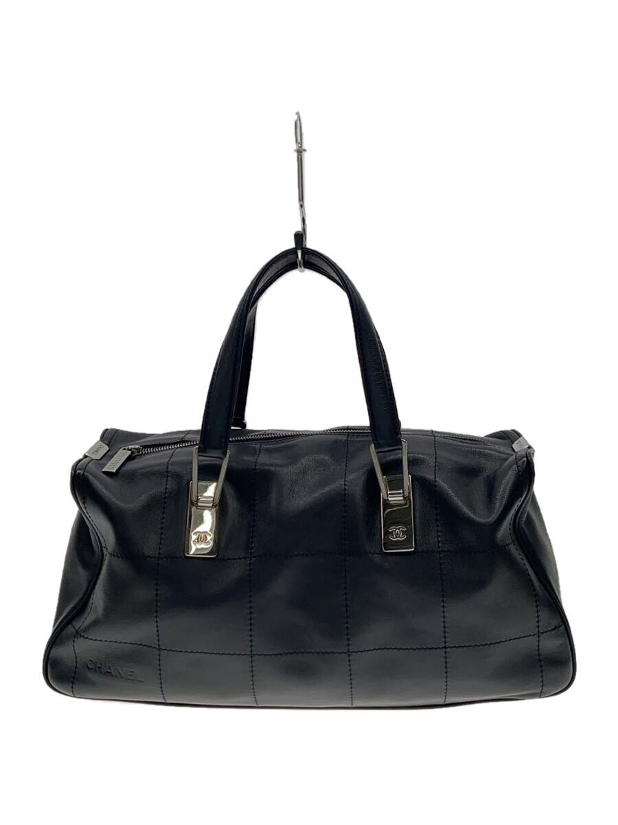Chanel Black Leather Boston Bag Timeless Luxury Shoulder Tote