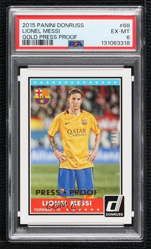 Lionel Messi [Gold Press Proof] #68 2015 Panini Donruss card