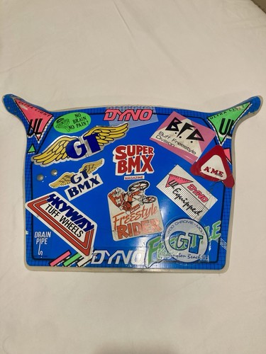 80s Dyno UL Number Plate -OG stickers MAUI BLUE Signed by the Legends of BMX 