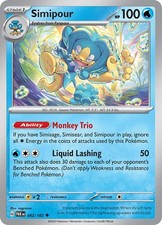Simipour 042/182 Uncommon Paradox Rift Pokemon TCG Card NM