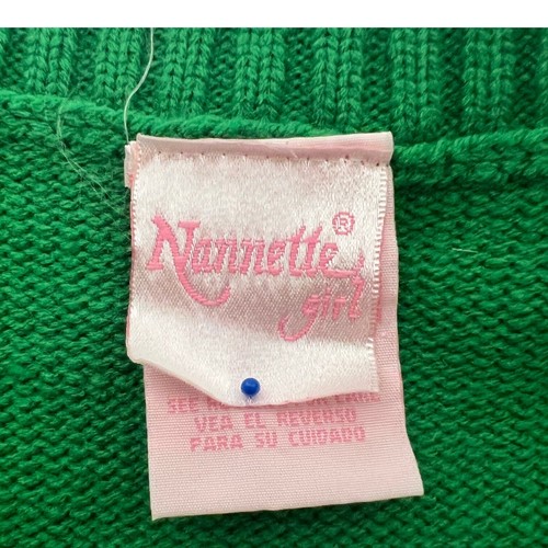 Nanette Girl Christmas Sweater Green Knit Size 4T Snowman Appliqué Snowflake - Picture 6 of 7