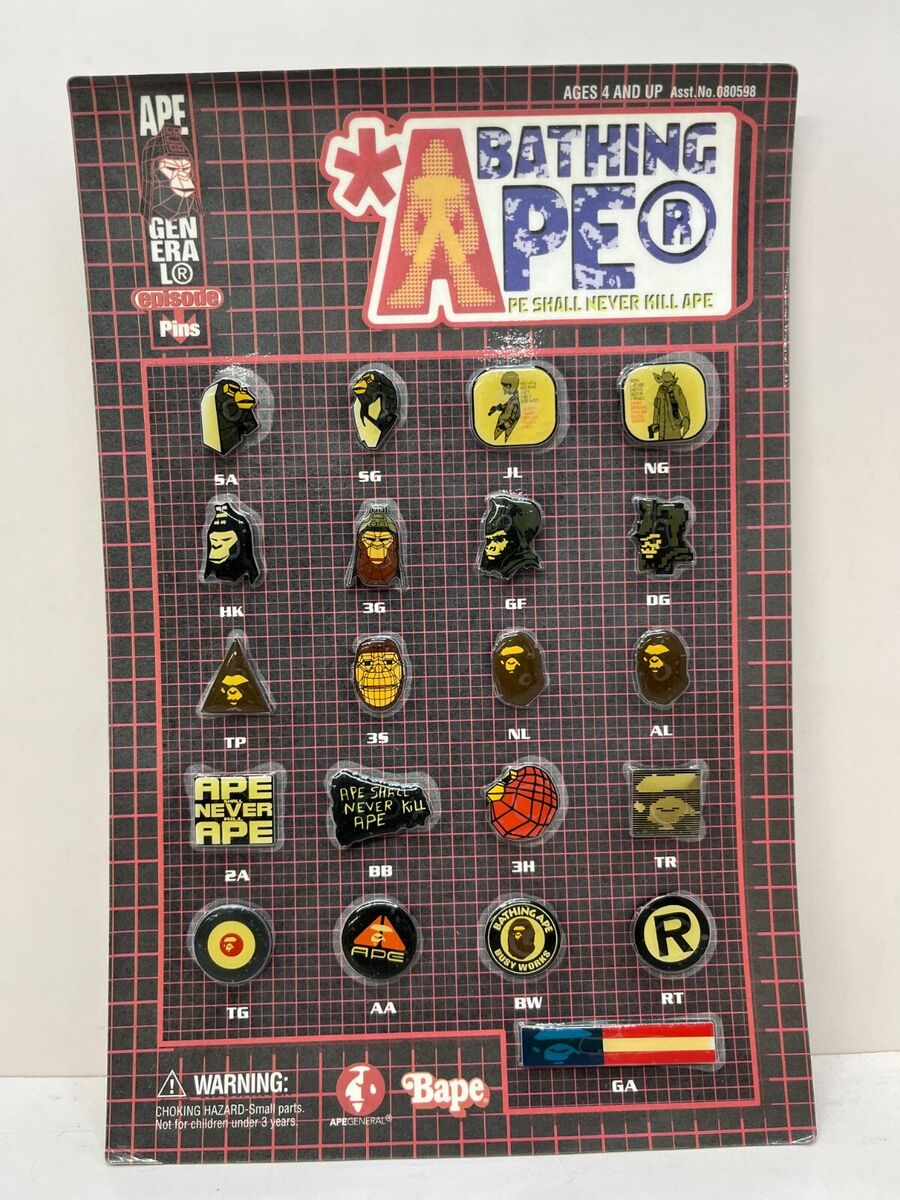 A BATHING APE episode Pins ape GENRAL pins JP Brand A BATHING APE episode Pins ape GENRAL pins JP Brand