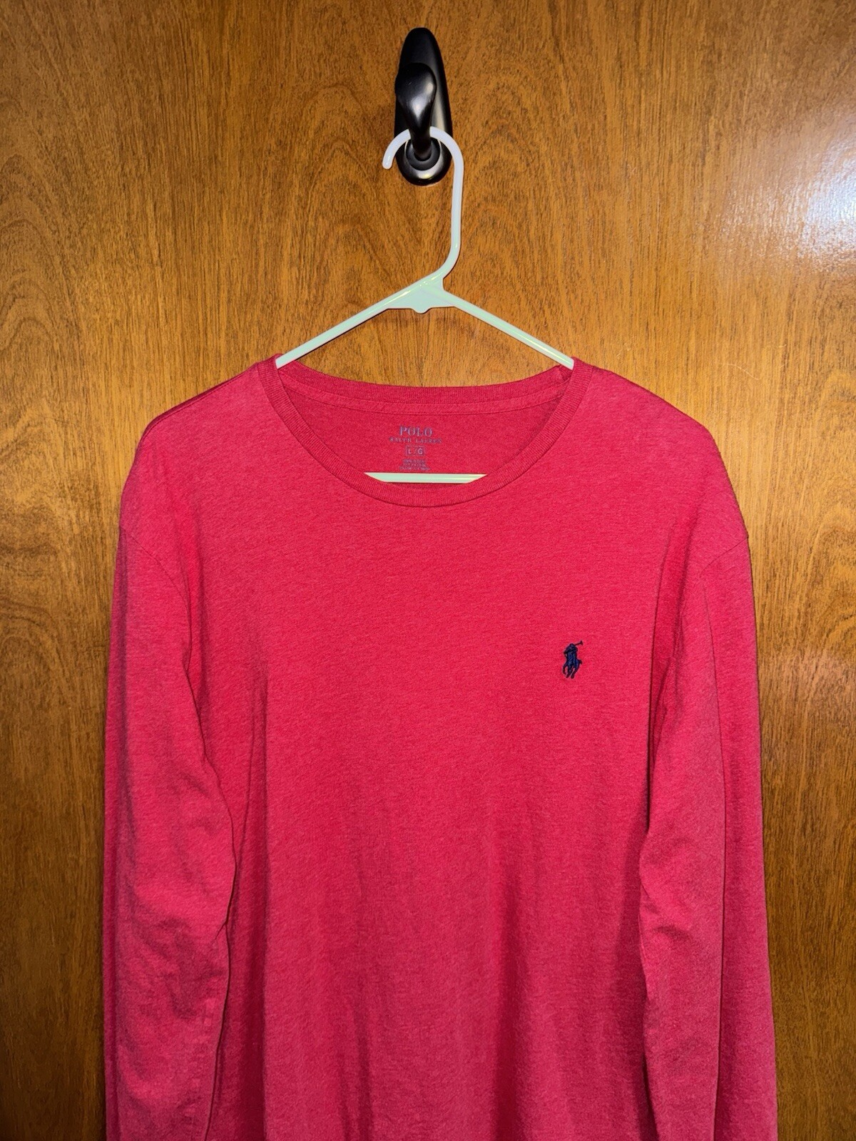 Polo uomo Ralph Lauren manica lunga logo pony girocollo usata in ottime condizioni 1 rossa taglia L