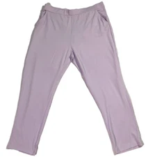Eaze Wear by Antthony Women Pants Sz 1X Purple High Rise Elastic Waist  NWT