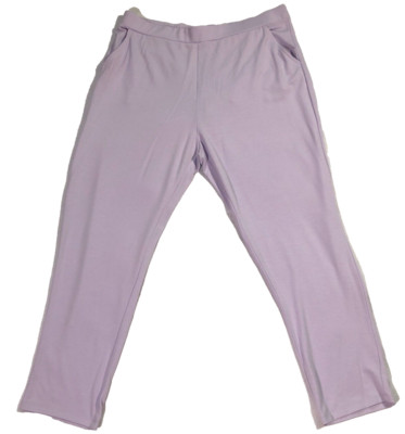 Eaze Wear by Antthony Women Pants Sz 1X Purple High Rise Elastic Waist NWT