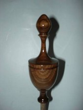 WOOD FINIAL UNFINISHED FOR CLOCK, BED OR FURNITURE FINIAL  29
