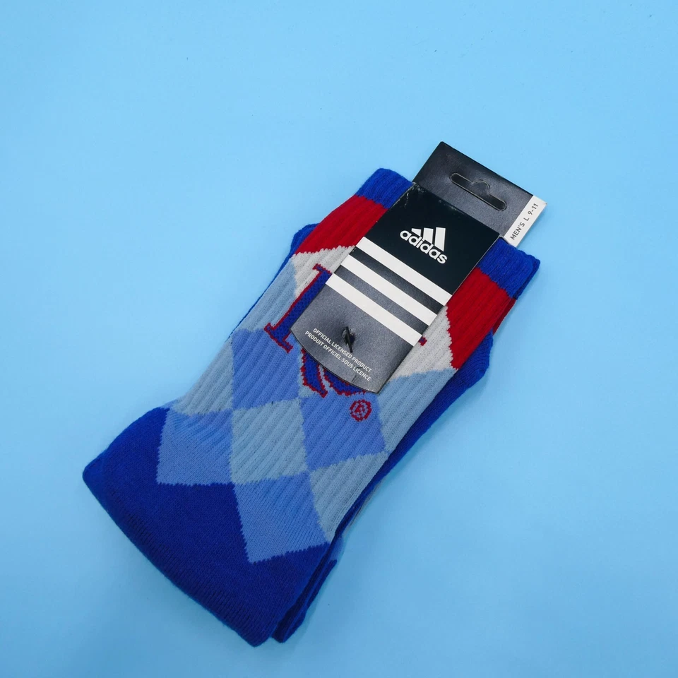 Kentucky Wildcats Crew Socks Mens Large Sz 9 - 11 Adidas Blue Diamond Mid Y2K - Image 2 of 3