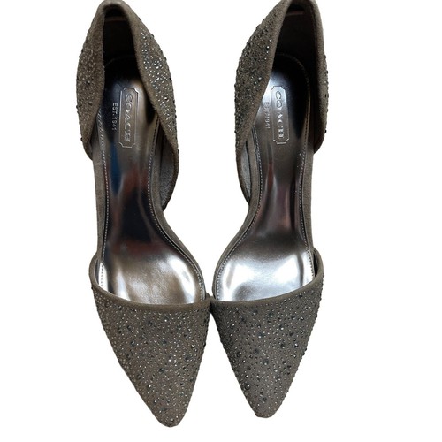 Coach Camille D’Orsey Pumps Grey Rhinestone Studded Size 7 | eBay