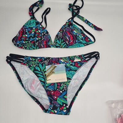 Sunseeker Bikini Bademode Damen Gr. 40 A/B marine blau Ton gemustert (3947) NEU