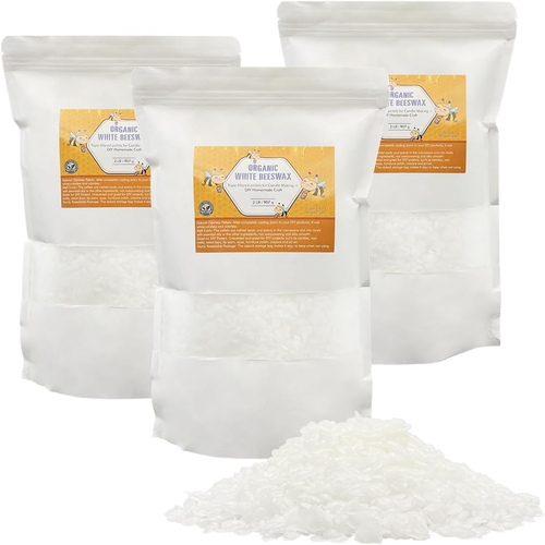 Beeswax Pellets for Candle Making 6 lbs Natural White Bees Wax in Bulk for Homem