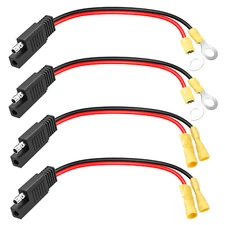 4pcs 16 AWG Marine Trolling Motor Heavy-Duty SAE Quick Disconnect Connector Plug