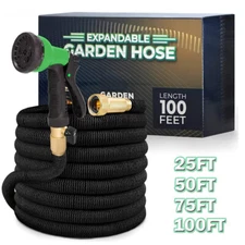5 Time Stronger Deluxe Expandable Flexible Garden Hose Water Hose 25 50 75 100FT