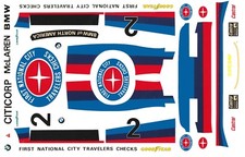  2 BMW 320i CITICORP 1977 1/64th HO Scale Slot Car Decals
