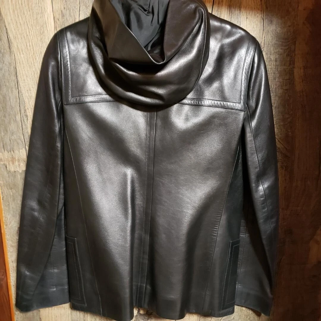 leather celine hoodie