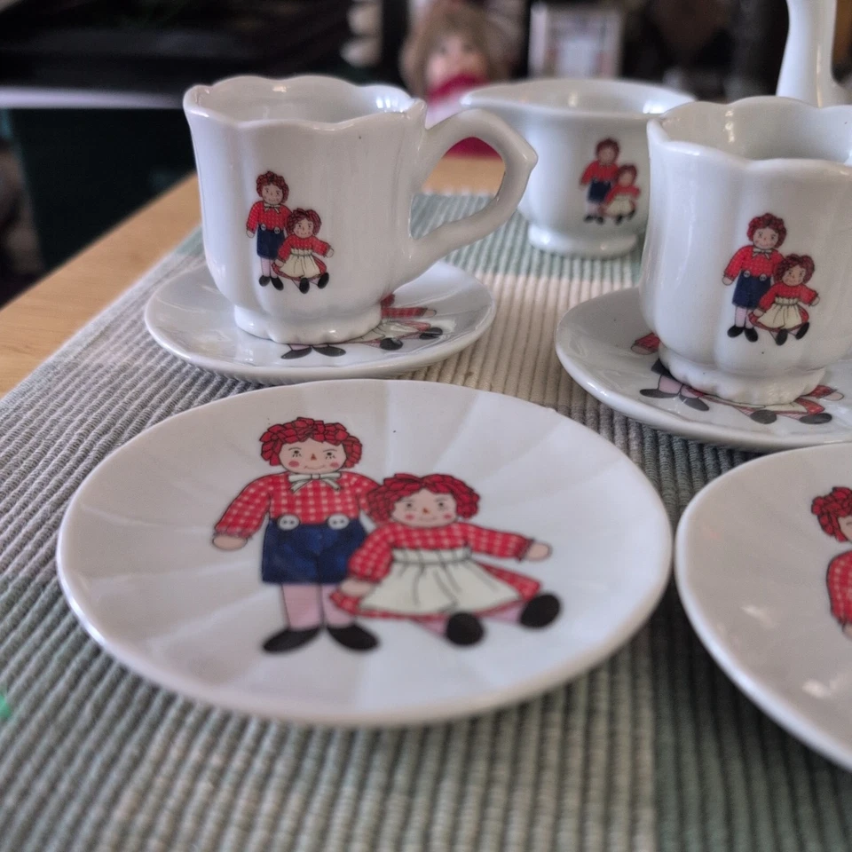 Vintage Completo Raggedy Ann & Andy Tea Play Set Delton - Imagem 2 de 4