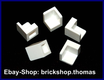 Lego 5 x Ecke Winkelfliese weiß (1 x 1 x 1) 6231 Corner Panel white - NEU / NEW