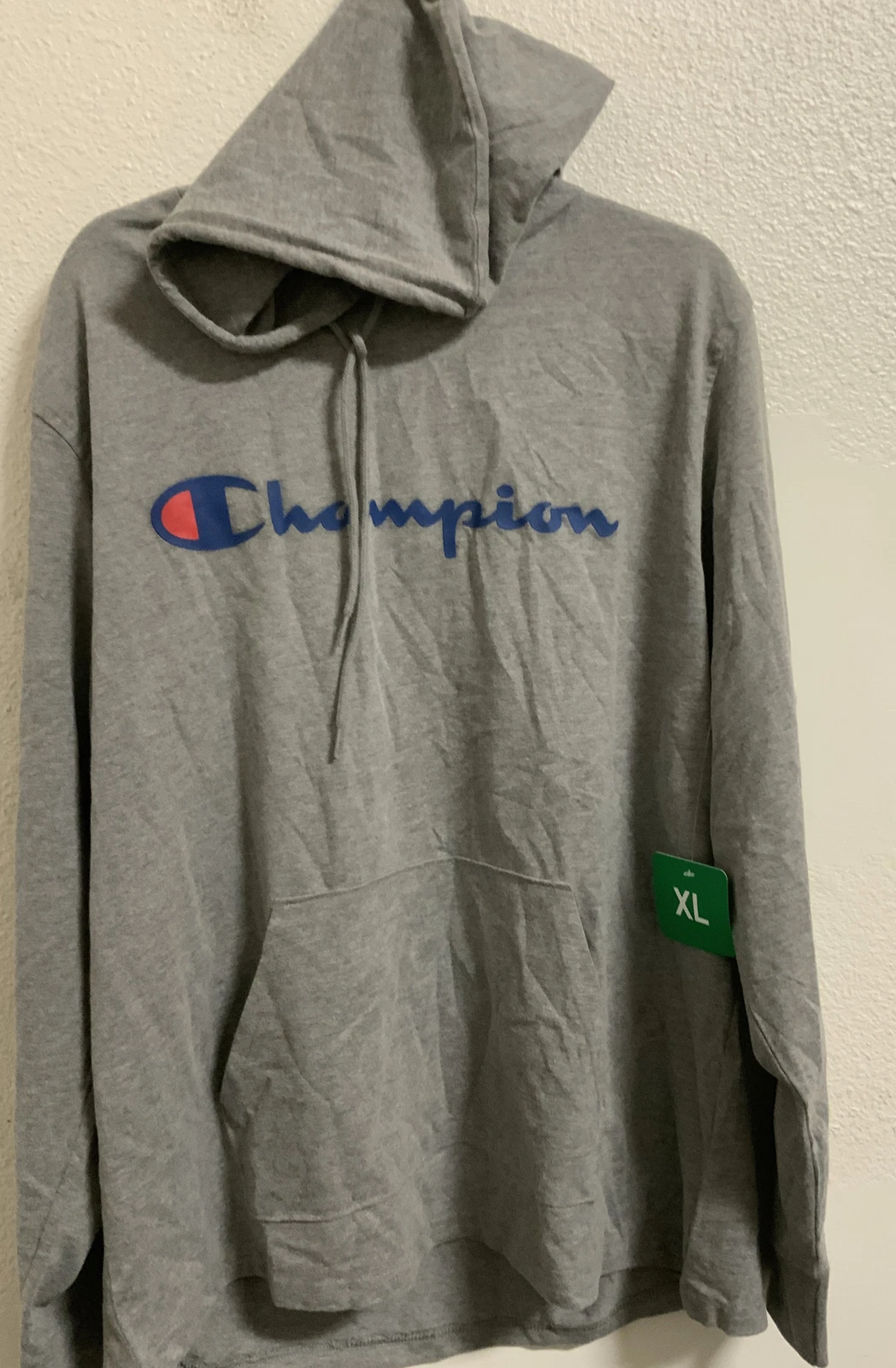 ⚡️Champion Men’s Jersey Pullover Hoodie Grey (Size XL)