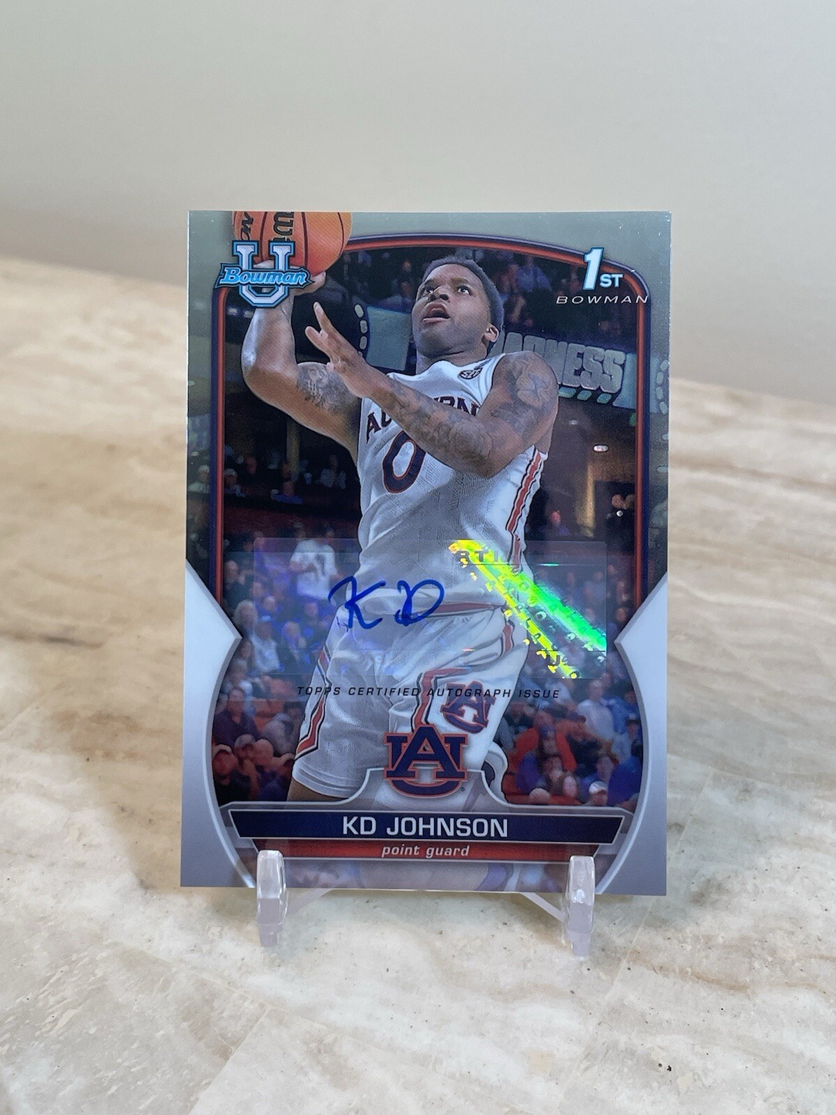 KD Johnson #29 2022-23 Bowman University Chrome Basketball Chrome Prospect Autographs
