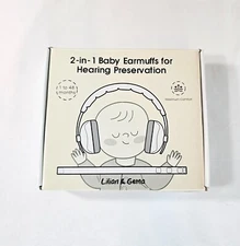 Lilian&Gema 2-in-1 Baby Ear Muffs Noise Protection, Adjustable Pink