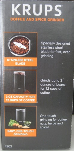 krups f203 coffee grinder not working