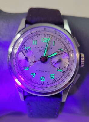 Vintage 1950's Chronographe Suisse Buttes Landeron 51 Manual Men