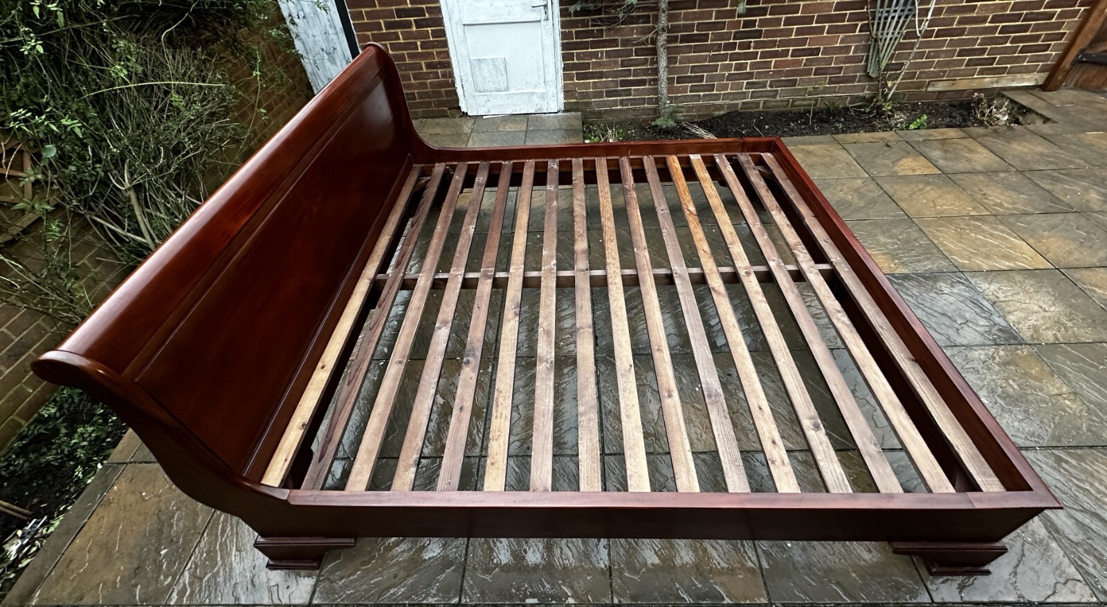 Graceful JU Handmade French Louis Sleigh Super King Bed Frame Superb