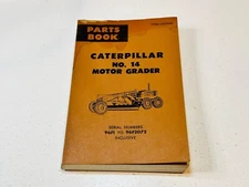 OEM Factory Caterpillar Cat Parts Book Manual Catalog Motor Grader No. 14 96F
