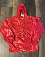 Vtg 70's Mespo Red 1/4 pullover RARE find M