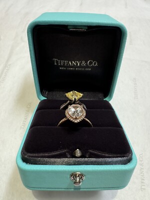 Tiffany & Co Leather Double Ring /Earrings Presentation Box Empty