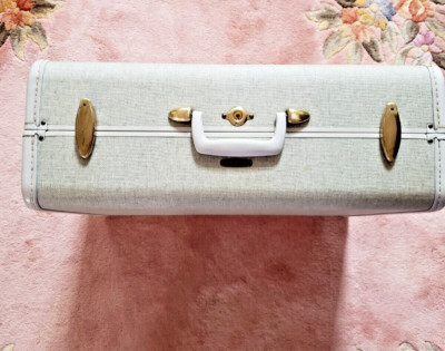 VINTAGE 1950S SAMSONITE SHWAYDER BROTHERS STYLE 5451 LUGGAGE SUITCASE 21'' +KEY