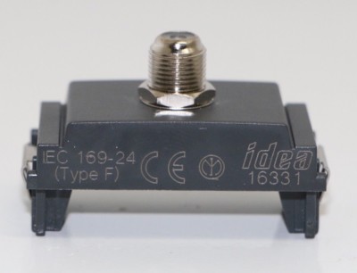16331 NEW Vimar Idea Coaxial F Type Female Connector Socket Outlet 2400 MHz Grey