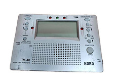 Korg TM-40 Large Display Digital Guitar Tuner  Metronome w/Kickstand-Tested