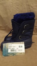 NOS Vtg Canada Handcrafted "ELK" Kaufman SOREL Navy Blue WInter Boots Sz 2 Youth