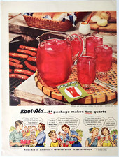 Kool Aid Powder Drink Mix Vintage 1954 Ad Magazine Print Advertising Beverage
