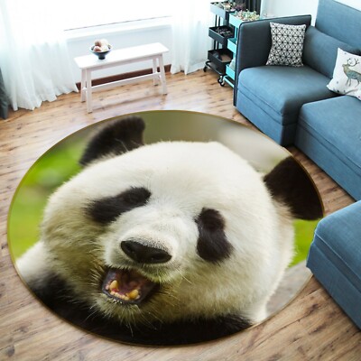 Real Panda Rug 3D Panda Head B145 Animal Non Slip Rug Mat Elegant Photo Carpet Zoe ...