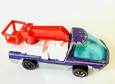 Hot Wheels Redline 1971 Heavyweights Purple Snorkel Hong Kong w Repro Bed