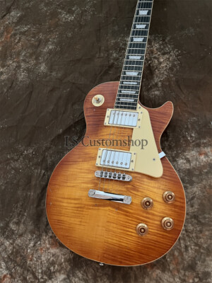 Standard 1959 Relic Electric Guitar Heavy Aged Flamed Maple Top Chrome Part