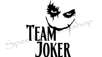 team joker sticker car bonnet hood decal joker smile 58cm x 67cm A021