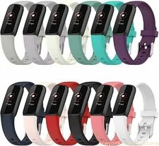 Soft Replacement Silicone Sport Watch Band Strap Wristband Belt For Fitbit Luxe