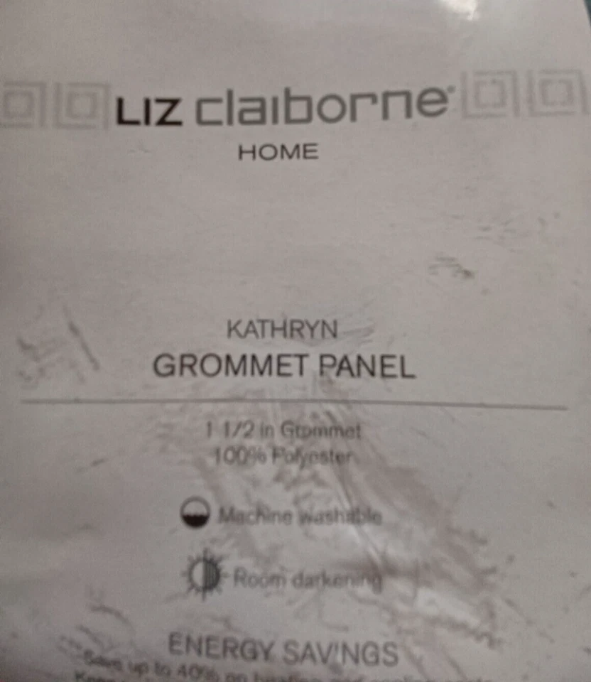 Panel de ojal Liz Claiborne Kathryn 1 1/2" ojal 100 % poli 50x108 pulgadas 2 unidades Foto 2 de 4
