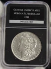 1898 US Morgan Silver Dollar $1 Unc Details (Cleaned) PCS Slab