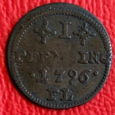 1 Pfennig Rostock 1796 vf/ Old German States/Copper