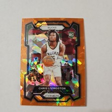 2023-24 Panini Prizm Orange Cracked Ice Chris Livingston #156
