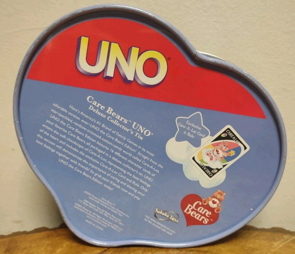 Vtg Care Bears Special Edition Uno Card Game Collector’s Tin INCOMPLETE  - Image 2 of 4
