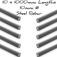 10 x 1 MTR Lengths Steel Rebar 10mm � Reinforcement Steel Bar for Concrete